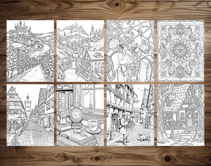 60 Peaceful Moments Coloring Pages for Experienced Adults and Seniors - PDF Download – preview 6