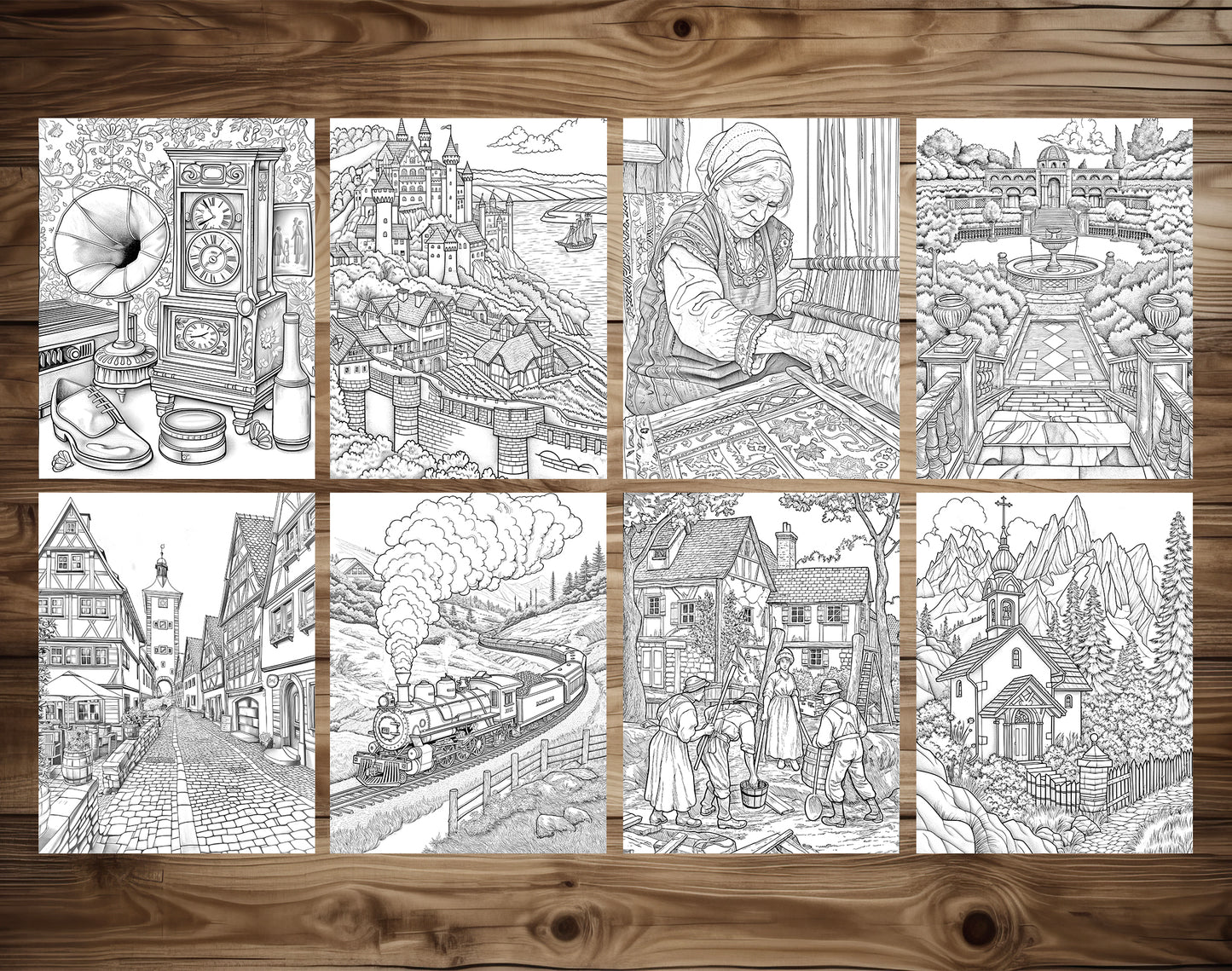 60 Peaceful Moments Coloring Pages for Experienced Adults and Seniors - PDF Download – preview 7