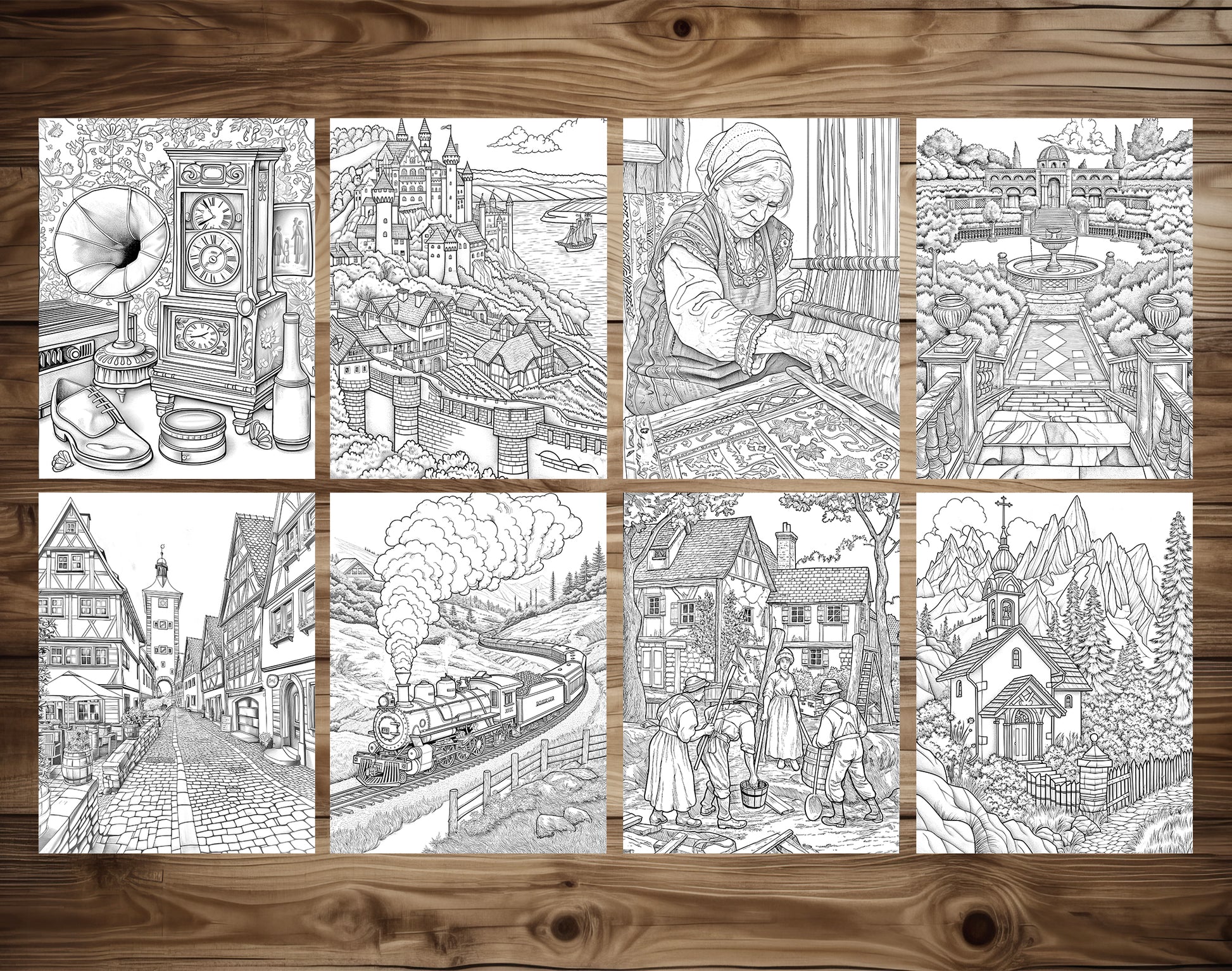 60 Peaceful Moments Coloring Pages for Experienced Adults and Seniors - PDF Download – preview 7