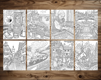 60 Peaceful Moments Coloring Pages for Experienced Adults and Seniors - PDF Download – preview 7