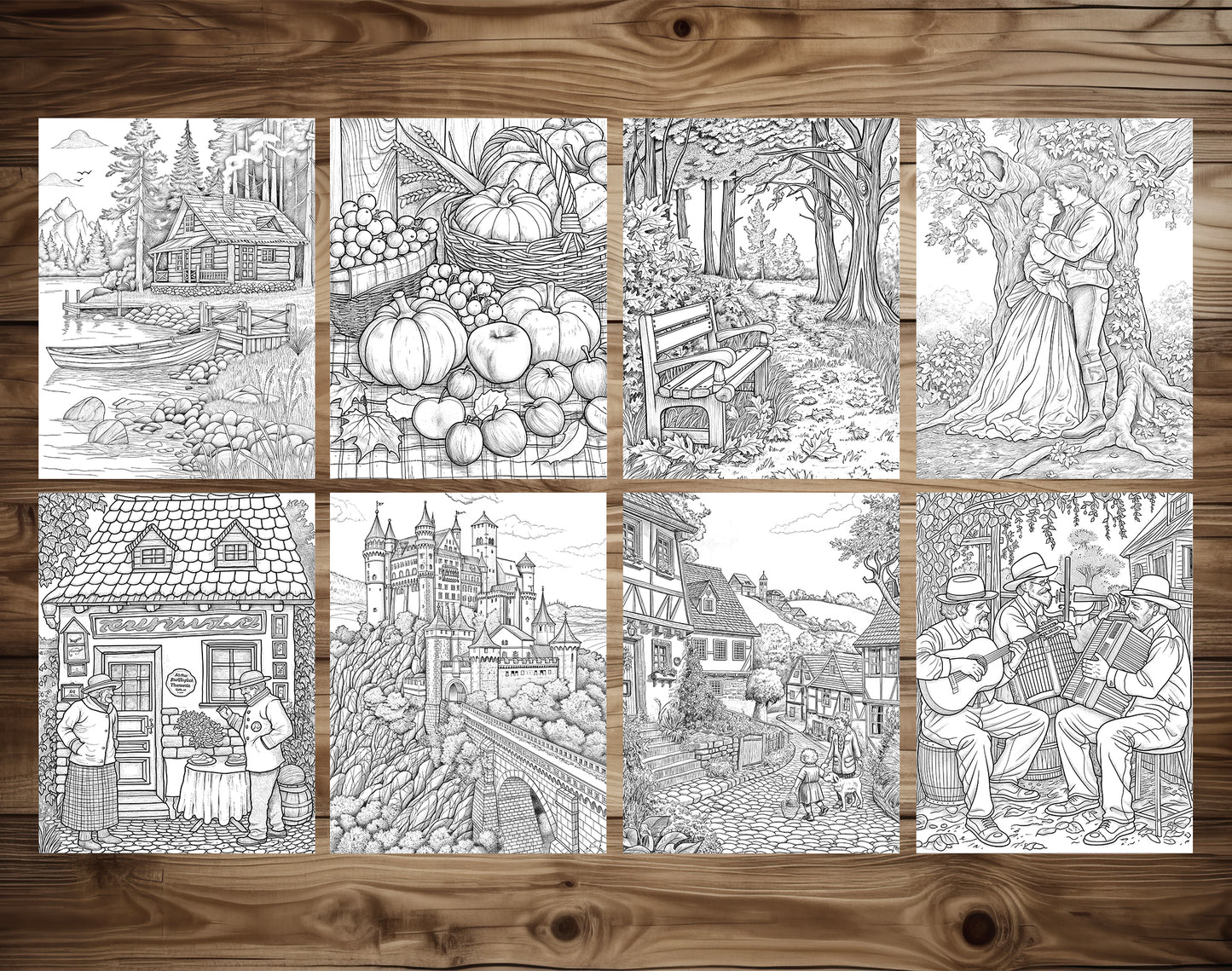 60 Peaceful Moments Coloring Pages for Experienced Adults and Seniors - PDF Download – preview 8