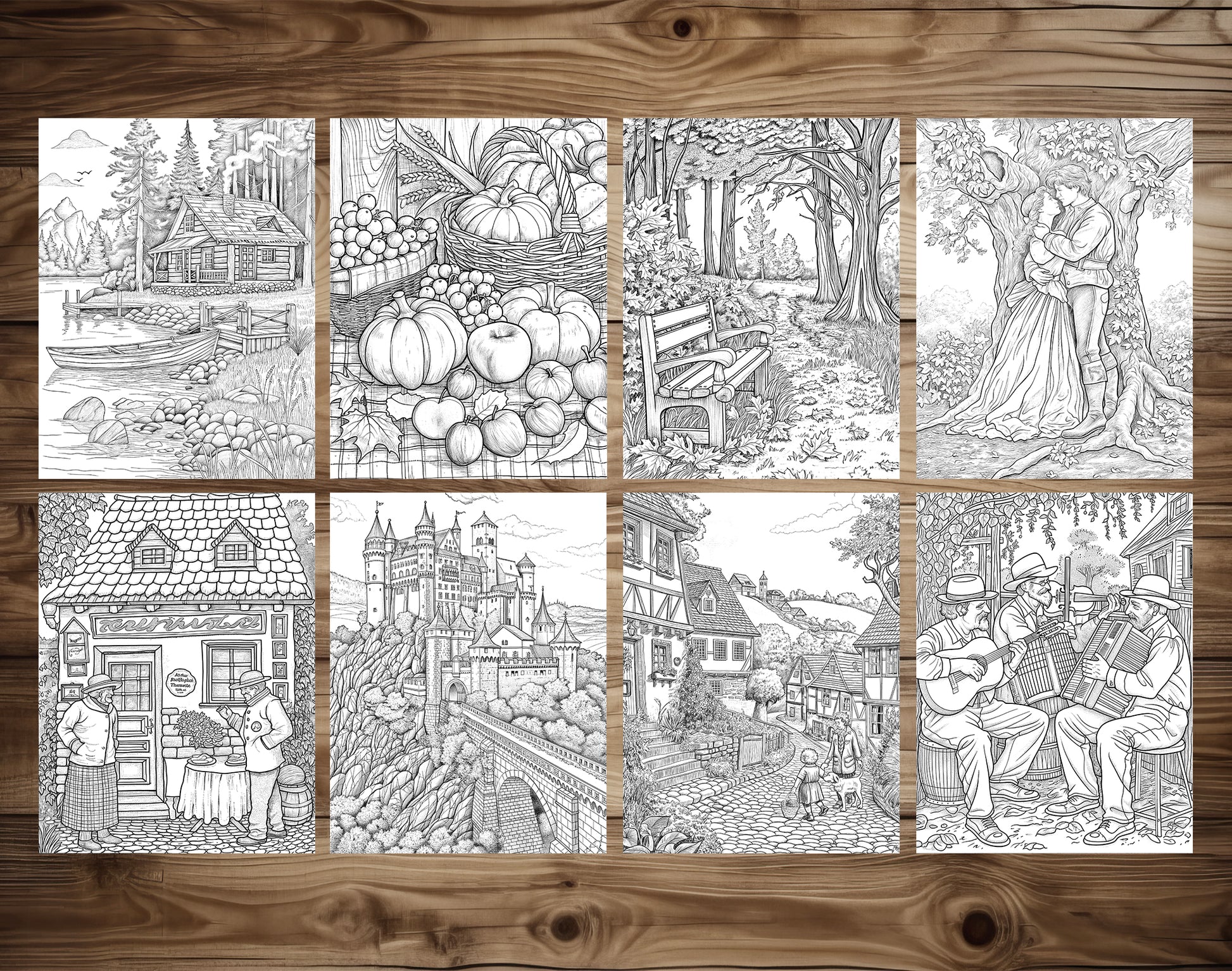 60 Peaceful Moments Coloring Pages for Experienced Adults and Seniors - PDF Download – preview 8