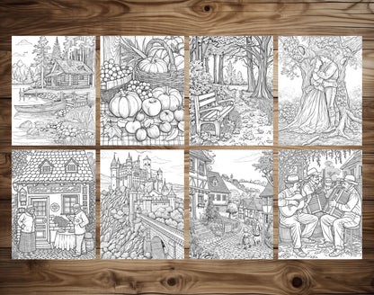 60 Peaceful Moments Coloring Pages for Experienced Adults and Seniors - PDF Download – preview 8