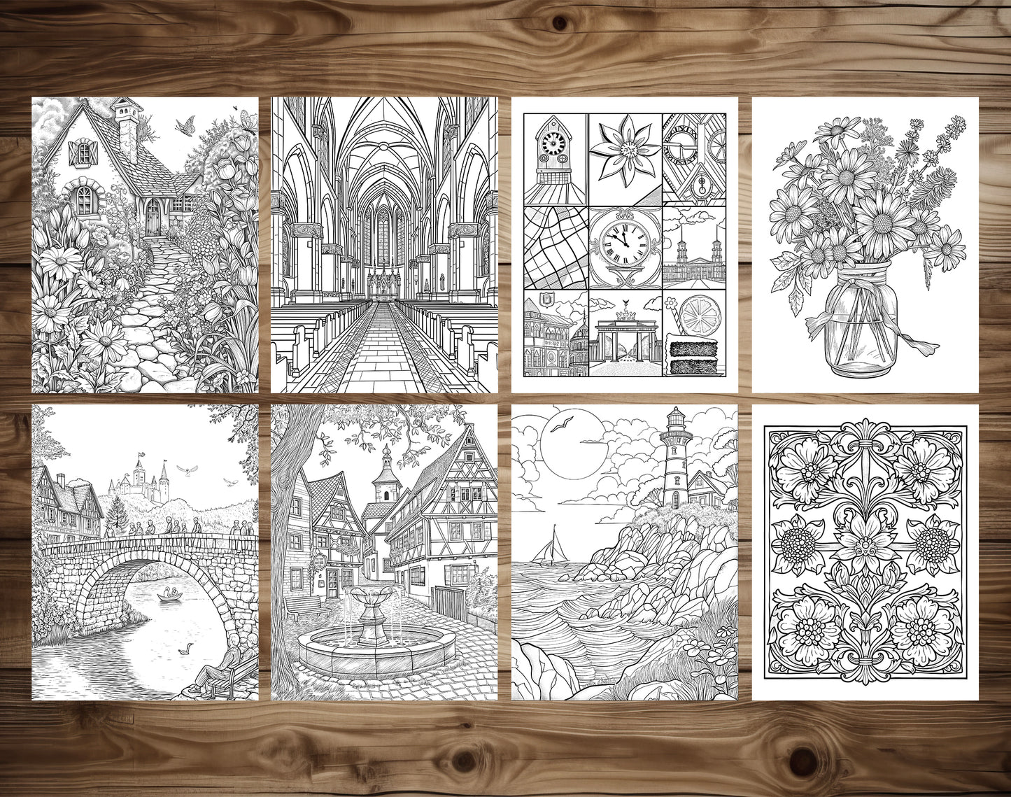 60 Peaceful Moments Coloring Pages for Experienced Adults and Seniors - PDF Download – preview 9