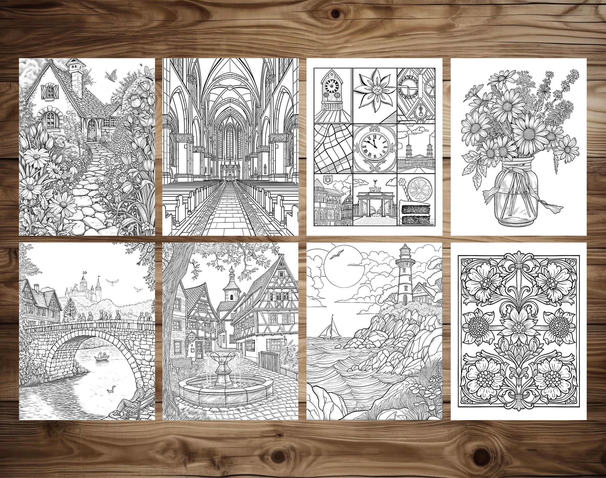 60 Peaceful Moments Coloring Pages for Experienced Adults and Seniors - PDF Download – preview 9
