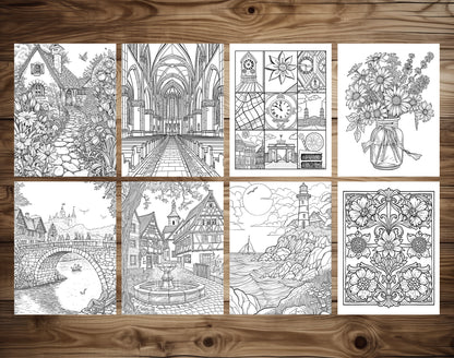 60 Peaceful Moments Coloring Pages for Experienced Adults and Seniors - PDF Download – preview 9