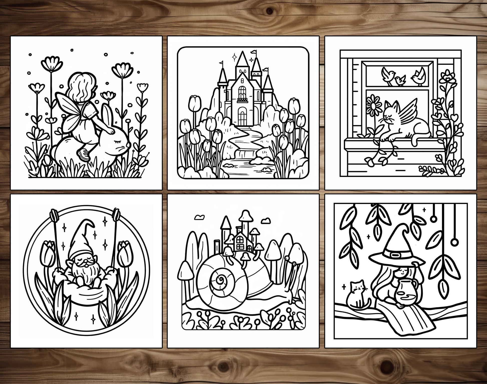 65 Fantasy Spring Bold & Easy Coloring Pages - PDF Download – preview 2
