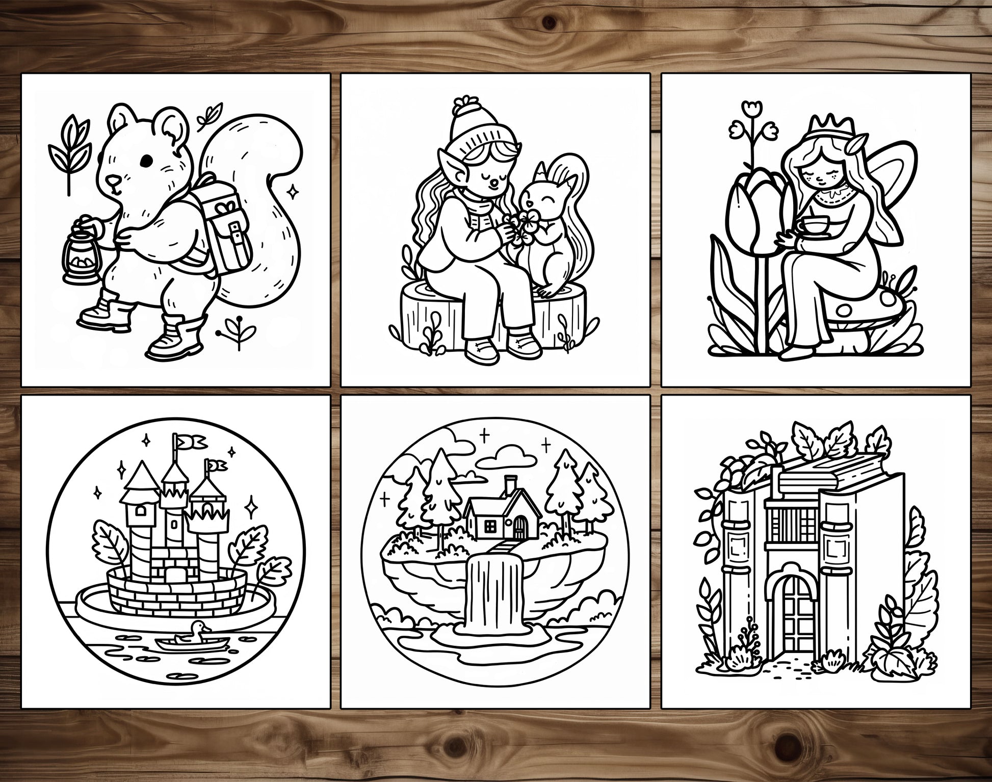 65 Fantasy Spring Bold & Easy Coloring Pages - PDF Download – preview 5