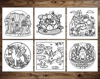 65 Fantasy Spring Bold & Easy Coloring Pages - PDF Download – preview 7