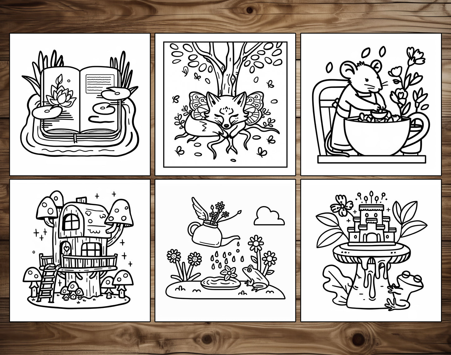 65 Fantasy Spring Bold & Easy Coloring Pages - PDF Download – preview 8