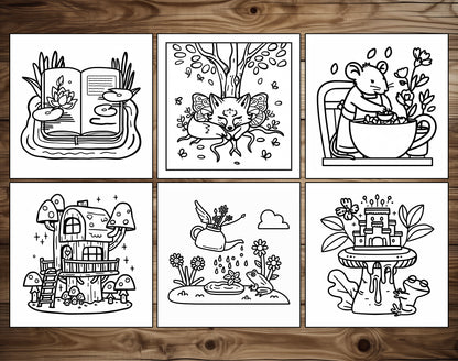 65 Fantasy Spring Bold & Easy Coloring Pages - PDF Download – preview 8