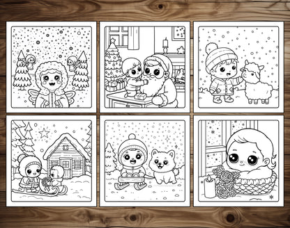 70 Baby Winter Cute & Cozy Coloring Pages – preview 3