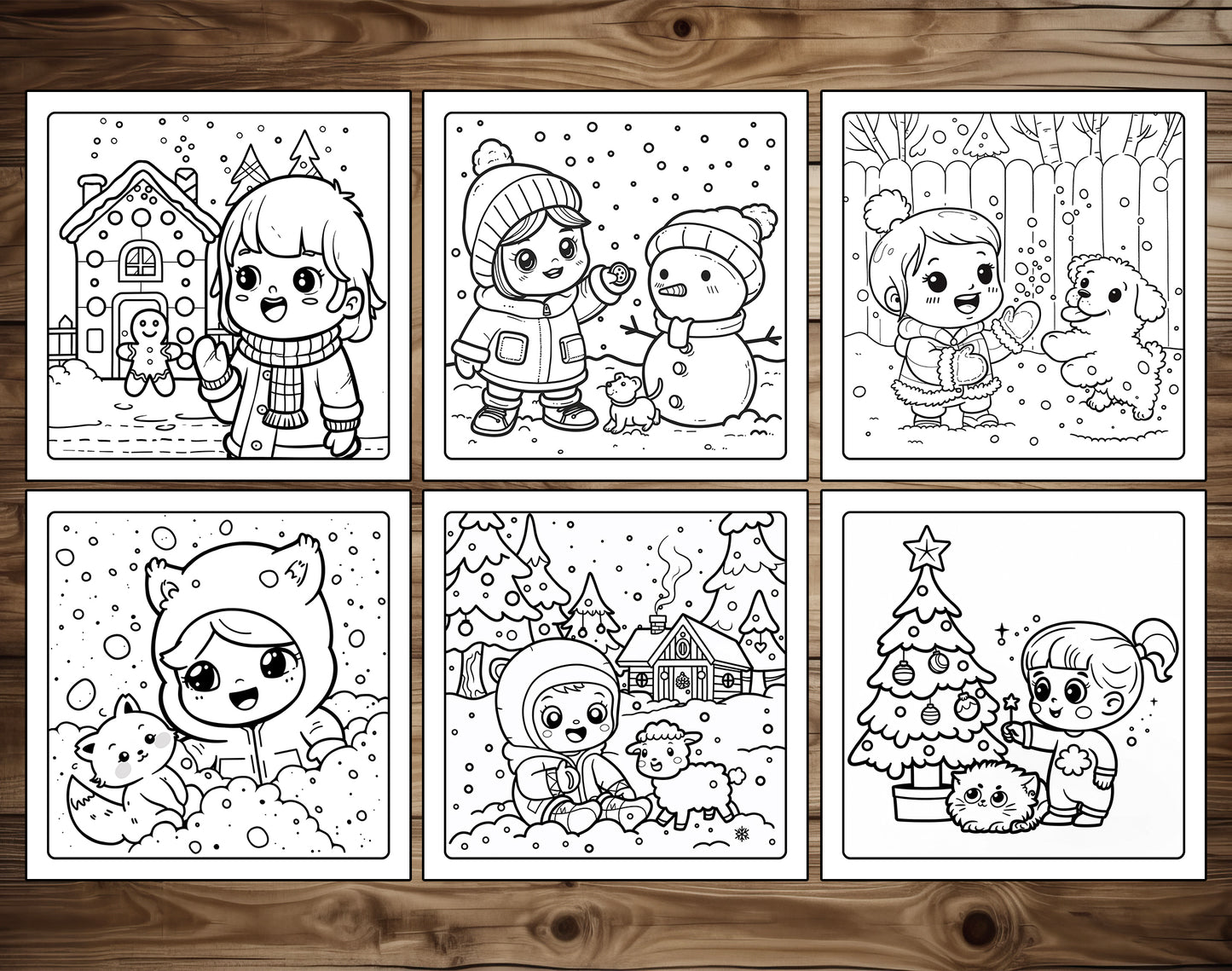 70 Baby Winter Cute & Cozy Coloring Pages – preview 4