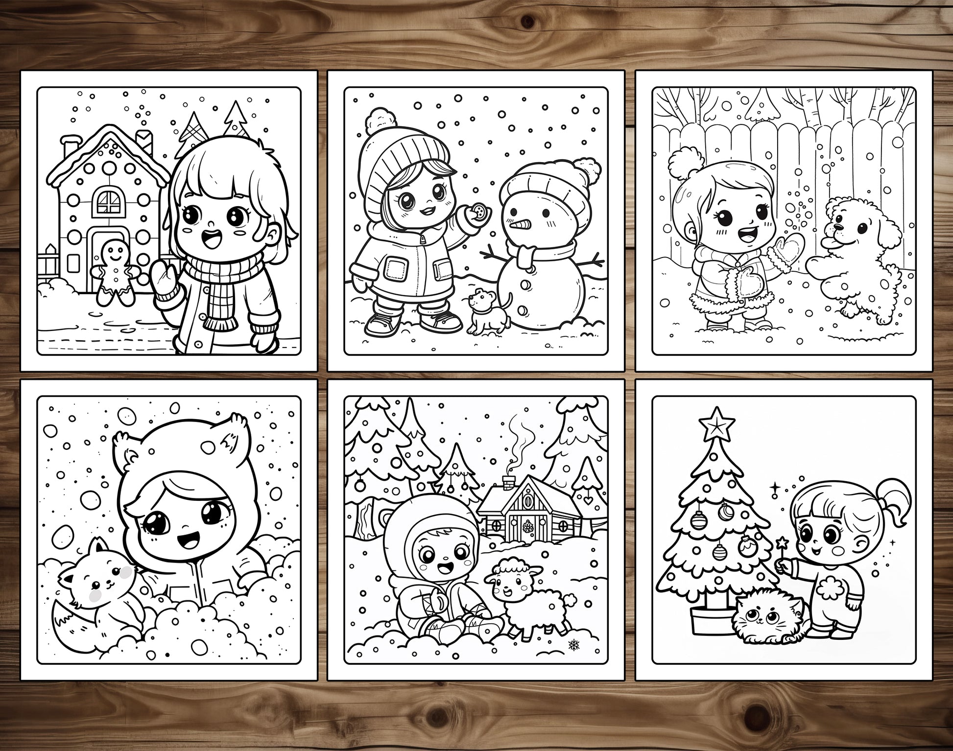 70 Baby Winter Cute & Cozy Coloring Pages – preview 4