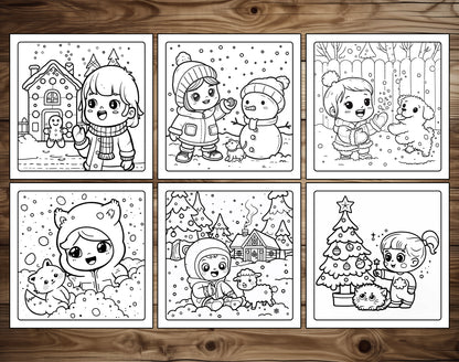70 Baby Winter Cute & Cozy Coloring Pages – preview 4