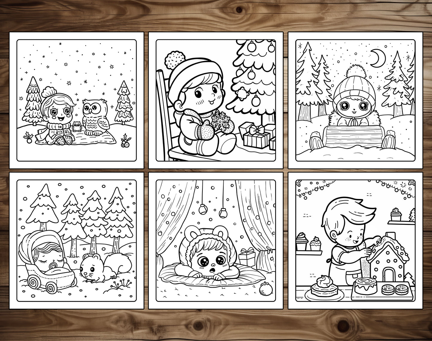 70 Baby Winter Cute & Cozy Coloring Pages – preview 7