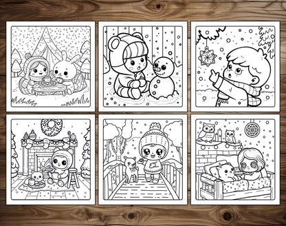 70 Baby Winter Cute & Cozy Coloring Pages – preview 9