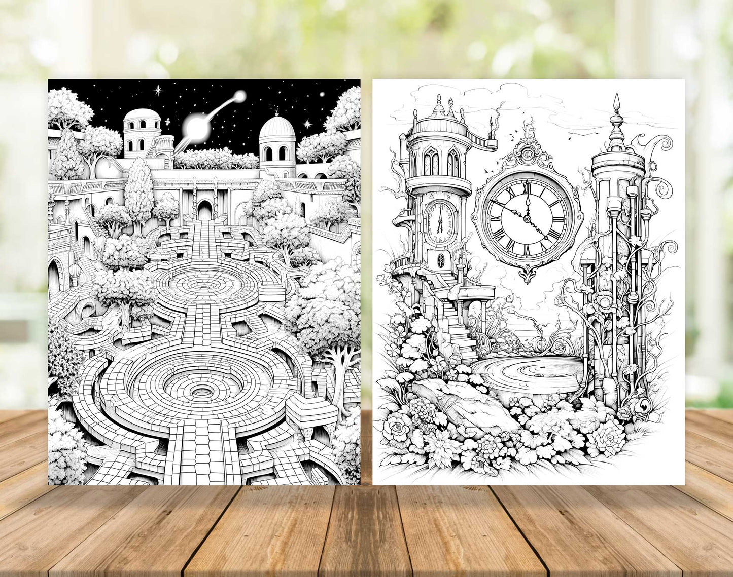 70 Enchanted Multiverse Coloring Pages - Instant Download - Printable PDF – preview 4