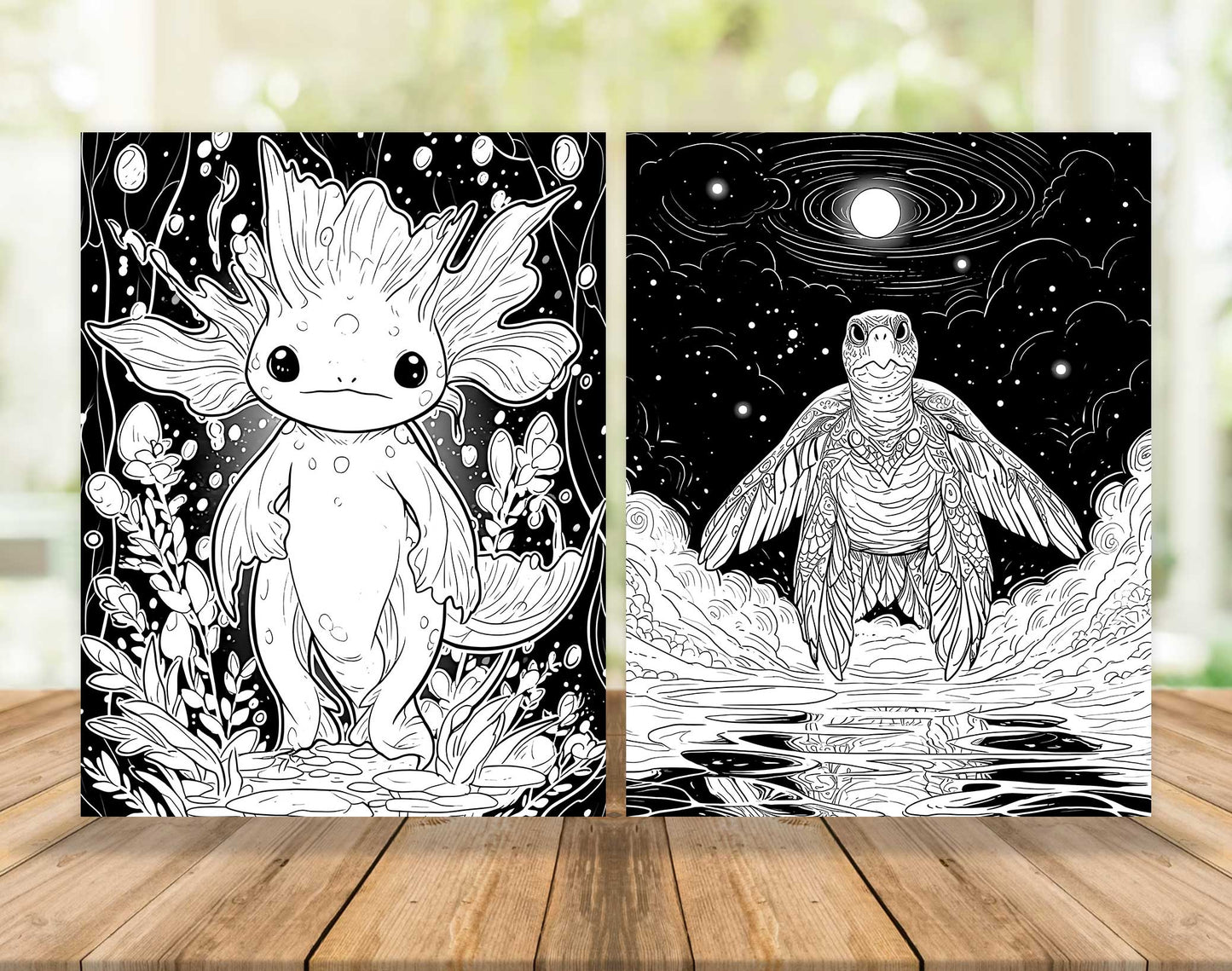 70 Fairy Animal Coloring Pages - Instant Download - Printable PDF – preview 4