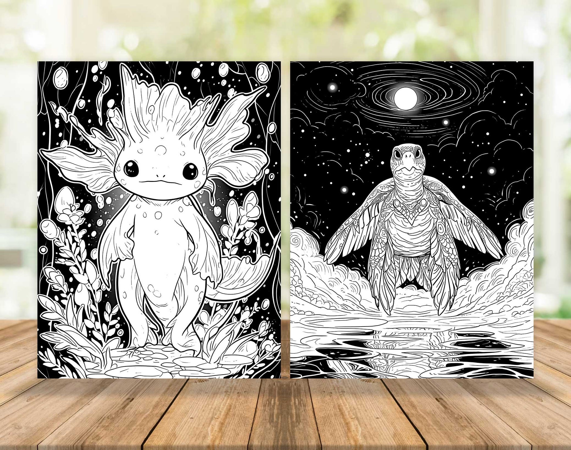 70 Fairy Animal Coloring Pages - Instant Download - Printable PDF – preview 4