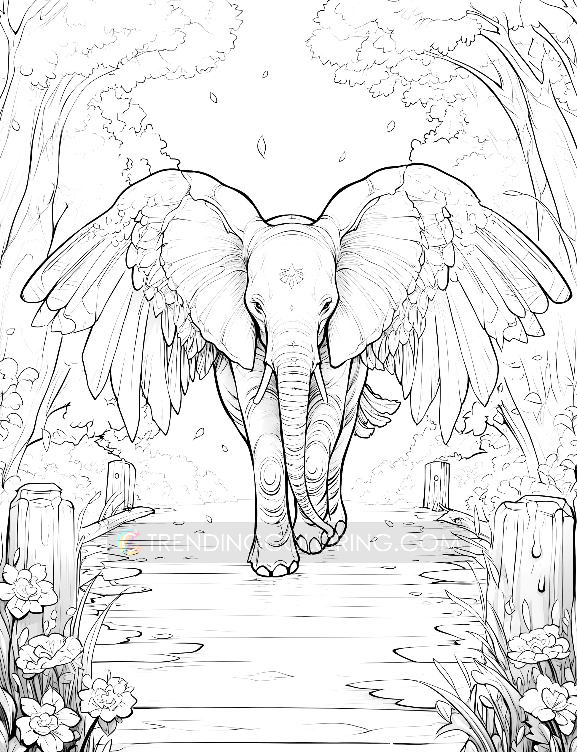 70 Fairy Animal Coloring Pages - Instant Download - Printable PDF – preview 7