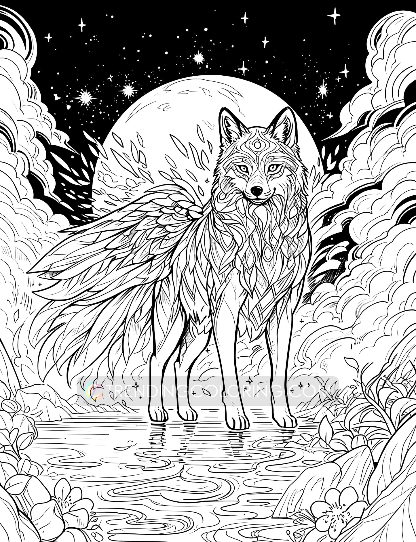 70 Fairy Animal Coloring Pages - Instant Download - Printable PDF – preview 8