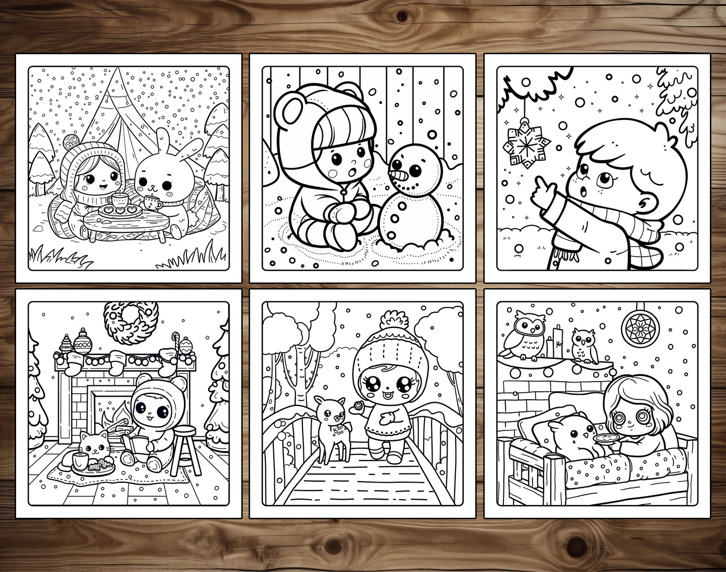 70 Baby Winter Cute & Cozy Coloring Pages