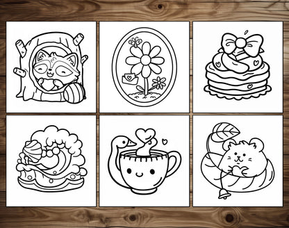 75 Relaxation Therapy Mindfulness Inspired Bold & Easy Coloring Pages - PDF Download – preview 10