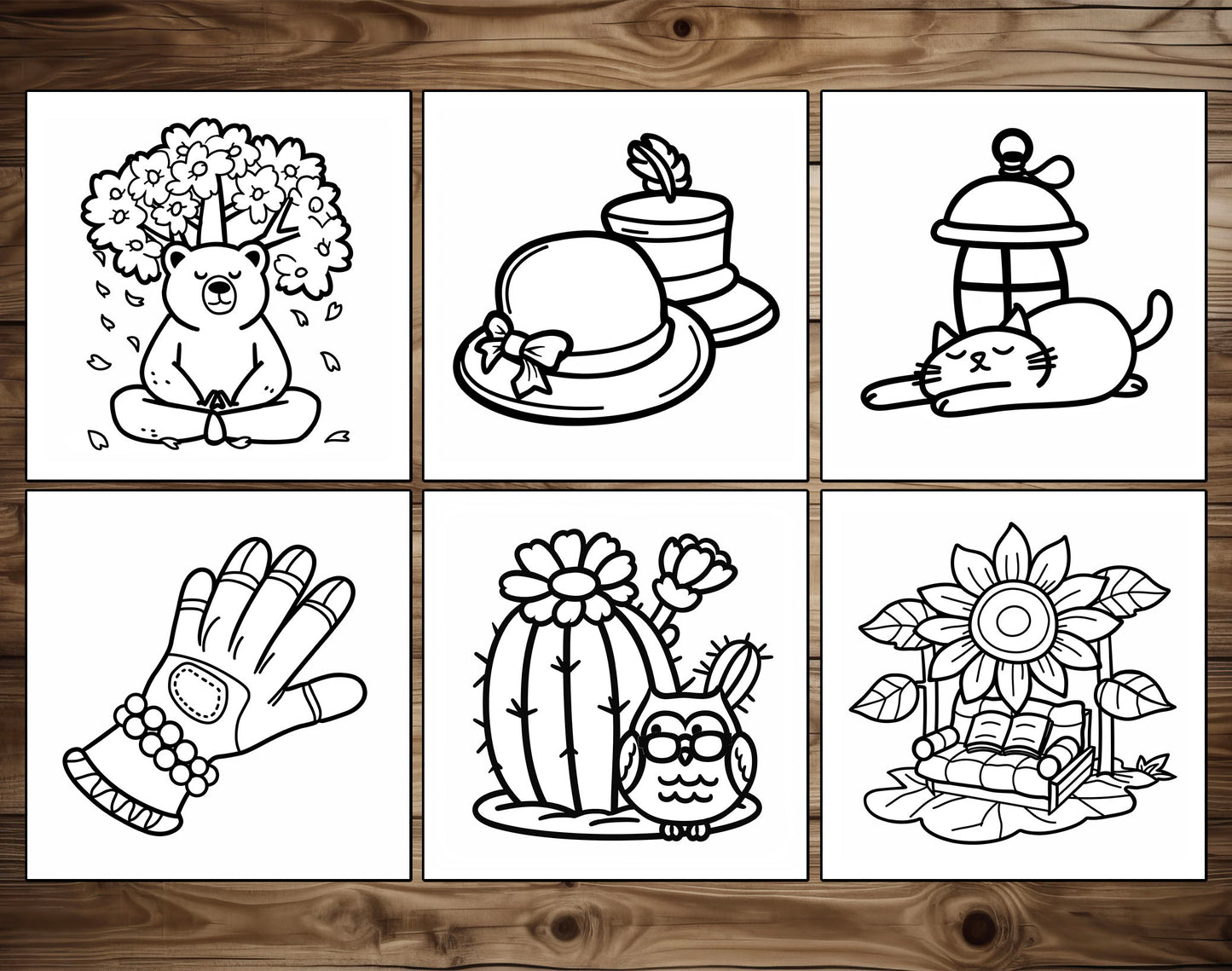 75 Relaxation Therapy Mindfulness Inspired Bold & Easy Coloring Pages - PDF Download – preview 2