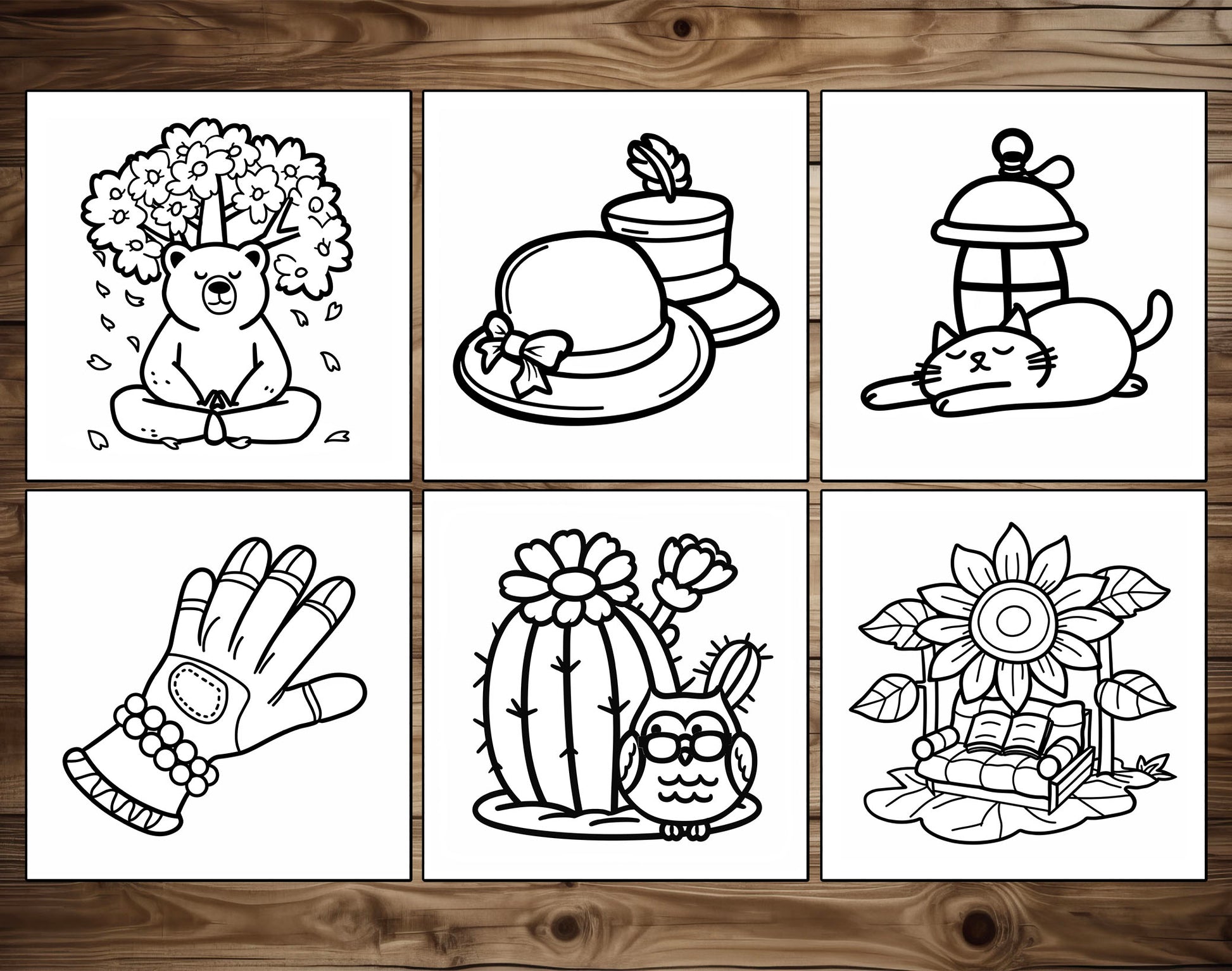 75 Relaxation Therapy Mindfulness Inspired Bold & Easy Coloring Pages - PDF Download – preview 2