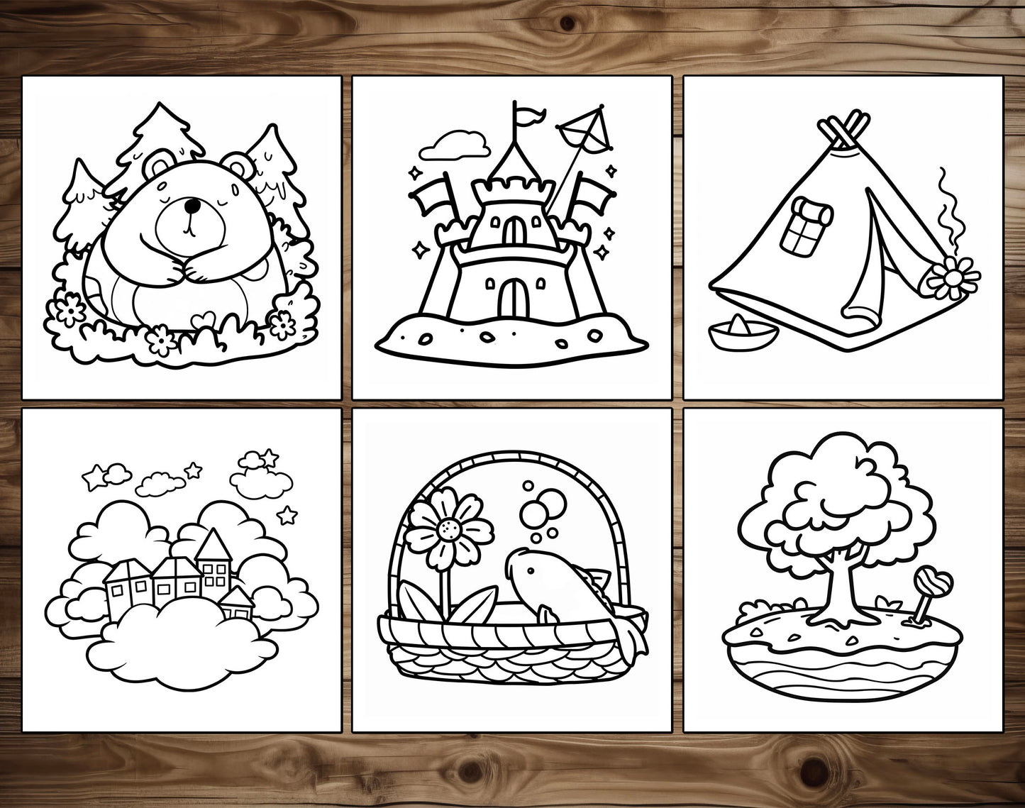 75 Relaxation Therapy Mindfulness Inspired Bold & Easy Coloring Pages - PDF Download – preview 3