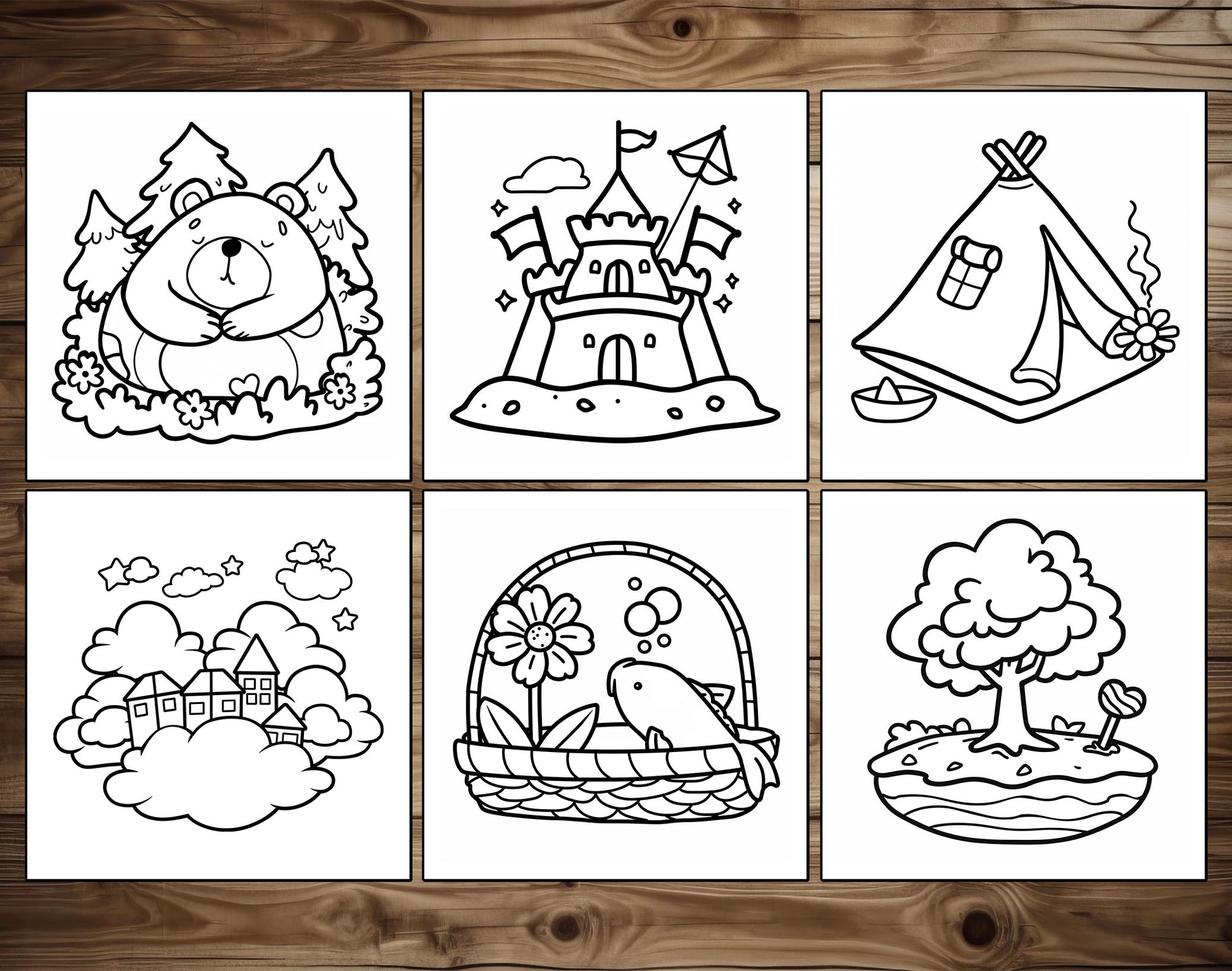 75 Relaxation Therapy Mindfulness Inspired Bold & Easy Coloring Pages - PDF Download – preview 3