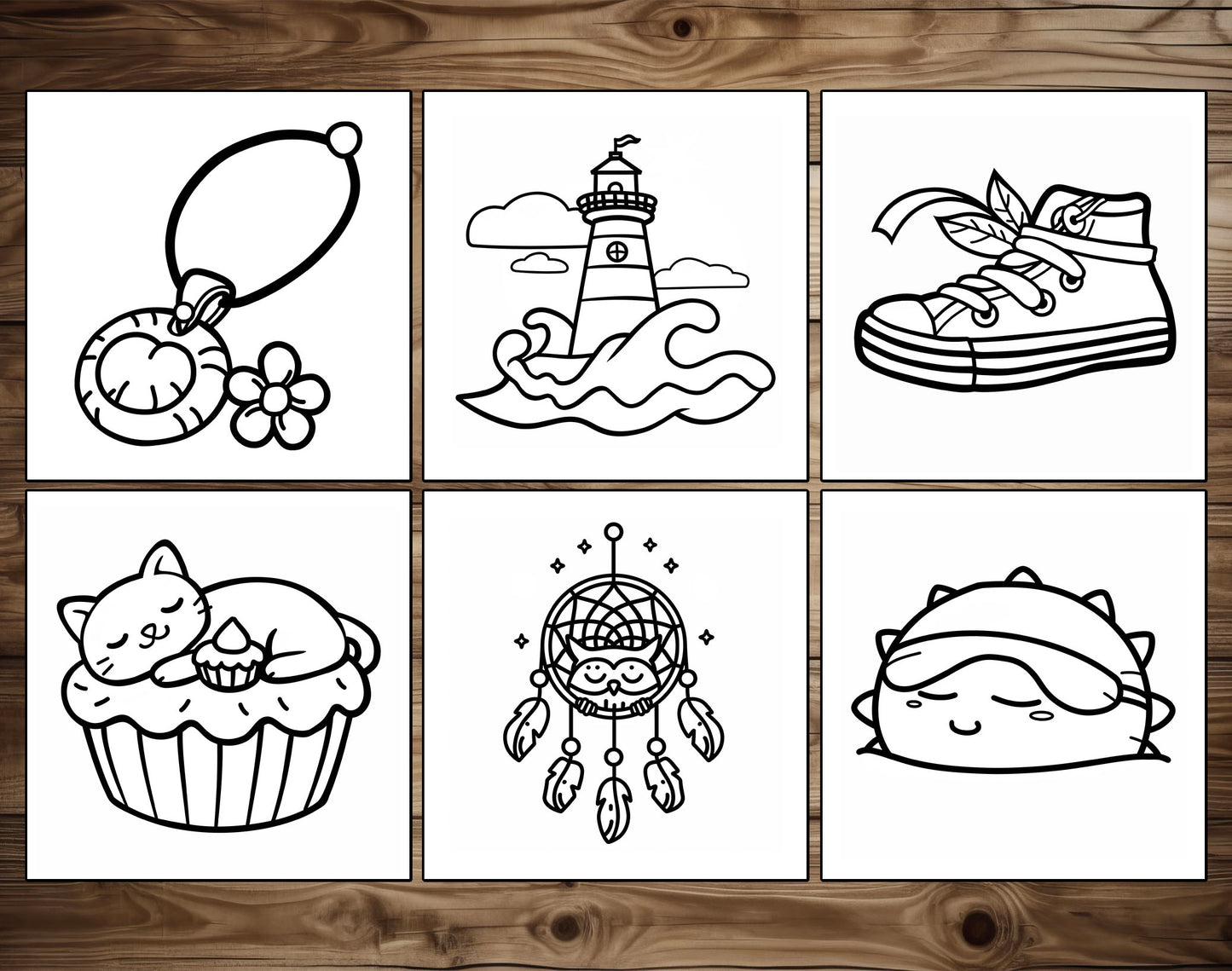 75 Relaxation Therapy Mindfulness Inspired Bold & Easy Coloring Pages - PDF Download – preview 7