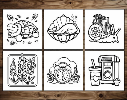75 Relaxation Therapy Mindfulness Inspired Bold & Easy Coloring Pages - PDF Download – preview 8