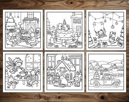 80 Cozy Christmas Cute & Simple Coloring Pages – preview 10