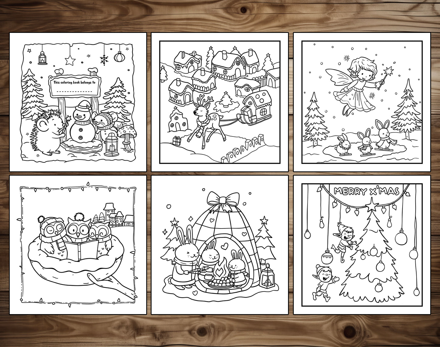 80 Cozy Christmas Cute & Simple Coloring Pages – preview 2