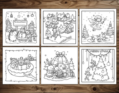 80 Cozy Christmas Cute & Simple Coloring Pages – preview 2