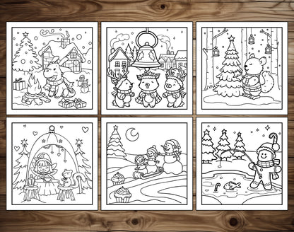 80 Cozy Christmas Cute & Simple Coloring Pages – preview 4