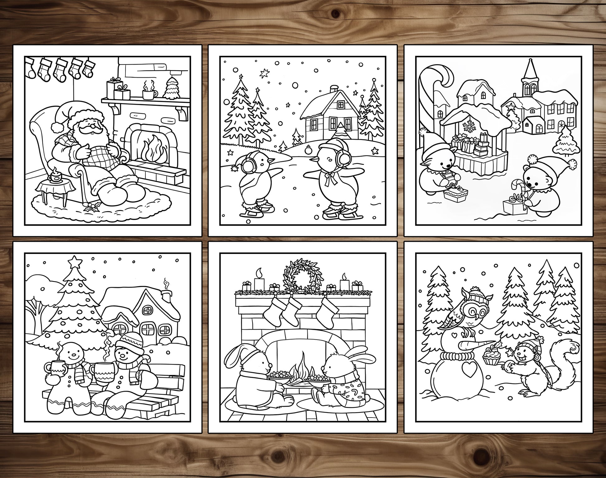 80 Cozy Christmas Cute & Simple Coloring Pages – preview 6