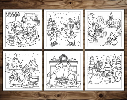 80 Cozy Christmas Cute & Simple Coloring Pages – preview 6