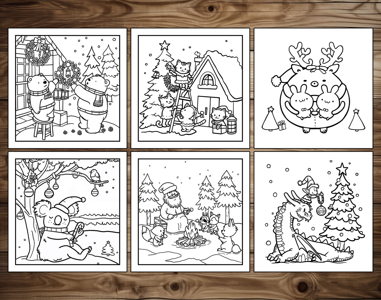 80 Cozy Christmas Cute & Simple Coloring Pages – preview 7