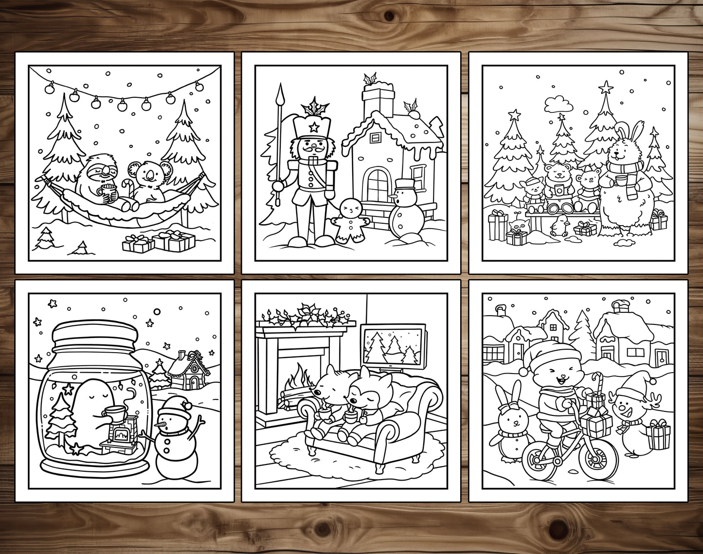 80 Cozy Christmas Cute & Simple Coloring Pages – preview 8
