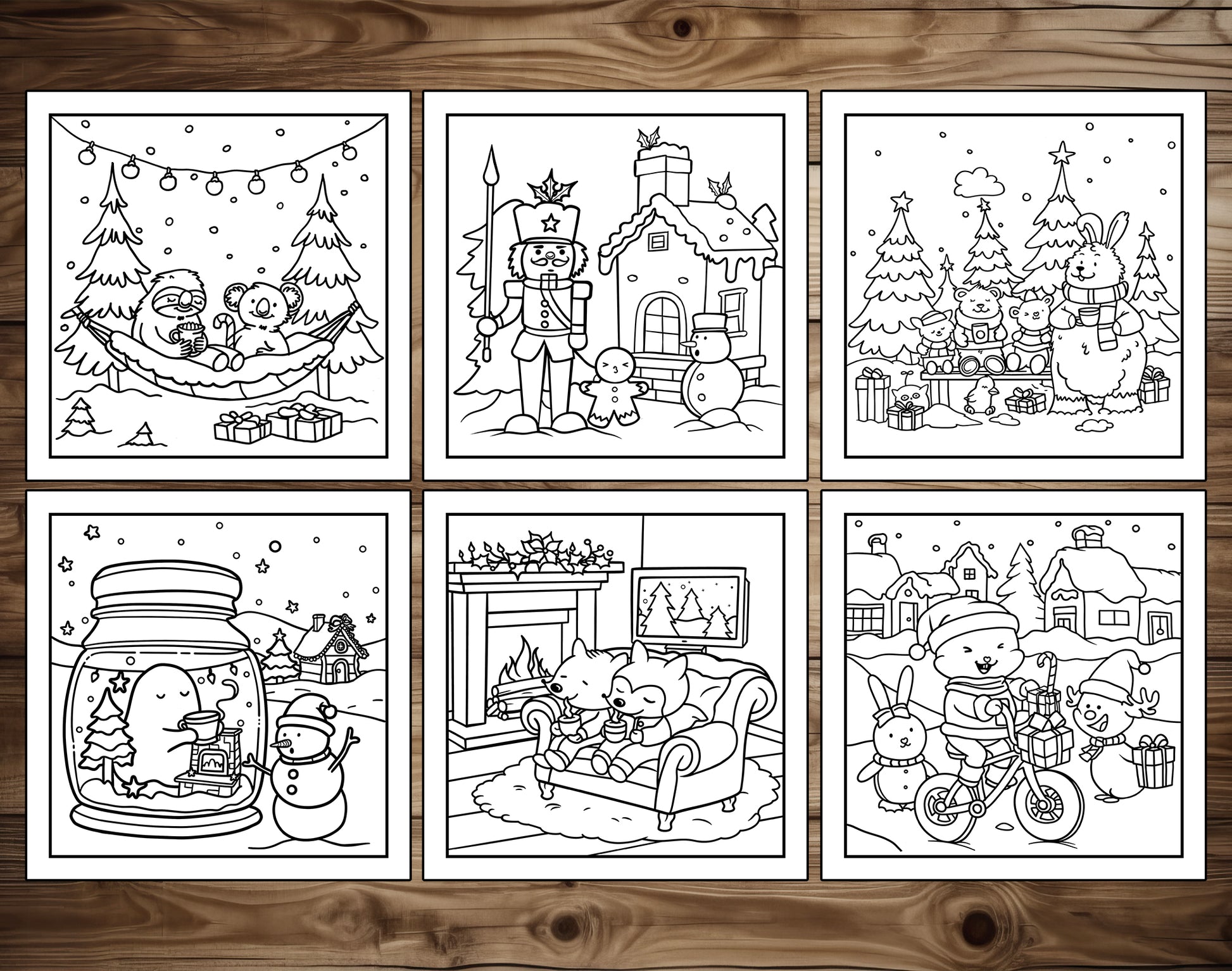 80 Cozy Christmas Cute & Simple Coloring Pages – preview 8