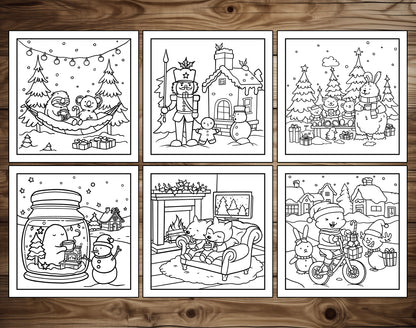 80 Cozy Christmas Cute & Simple Coloring Pages – preview 8