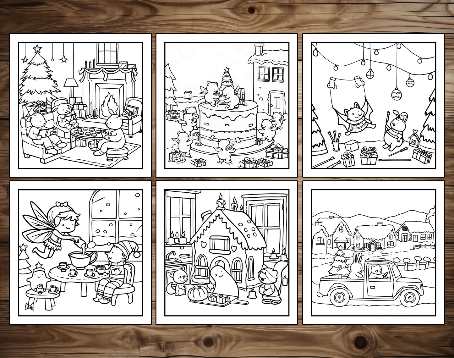 80 Cozy Christmas Cute & Simple Coloring Pages