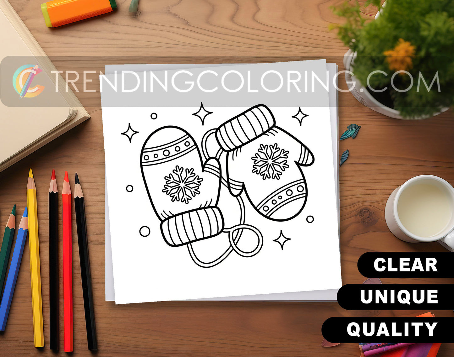 35 Cozy Christmas Cute and Simple Coloring Pages - PDF Download