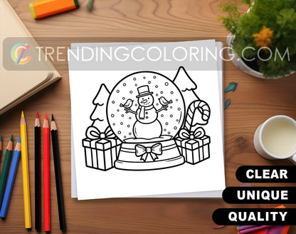 30 Cozy Girl Christmas 2 Cute and Simple Coloring Pages - PDF Download