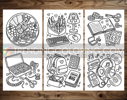 33 Cozy Girl Love Era 1 Cute and Simple Coloring Pages - PDF Download