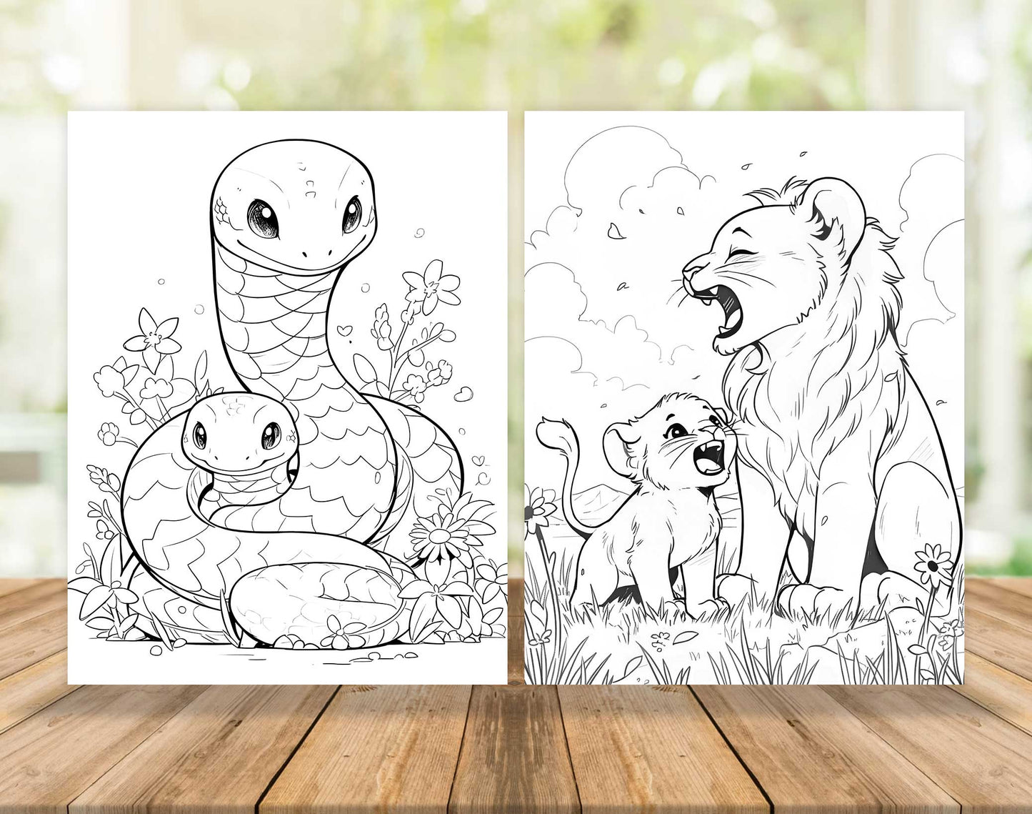 60 Adorable Families Coloring Pages - Instant Download - Printable PDF