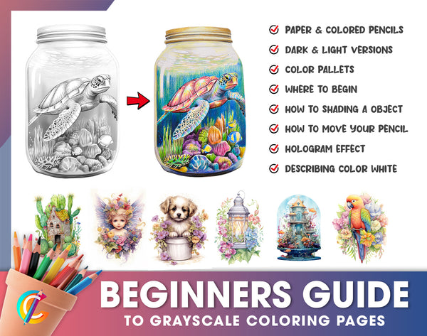 Beginners Guide to Grayscale Coloring Pages - Free Ebook